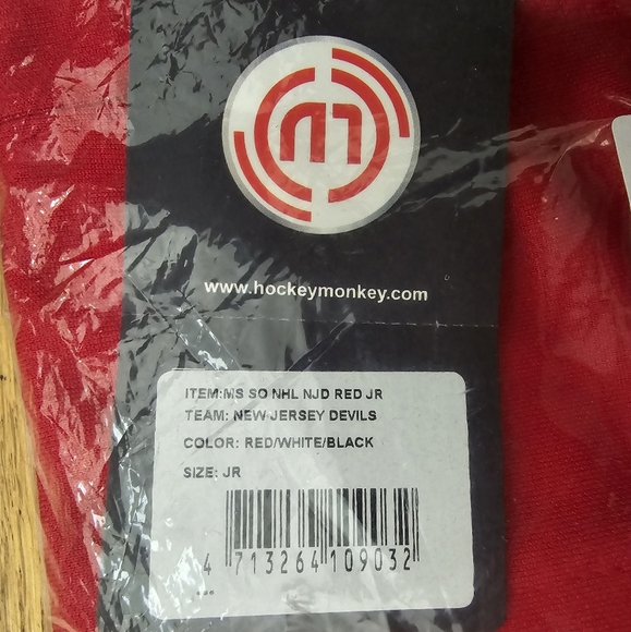 Bundle of 2 pairs New Jersey Devils MonkeySports Mesh Hockey Socks Sz Jr. - Picture 3 of 5